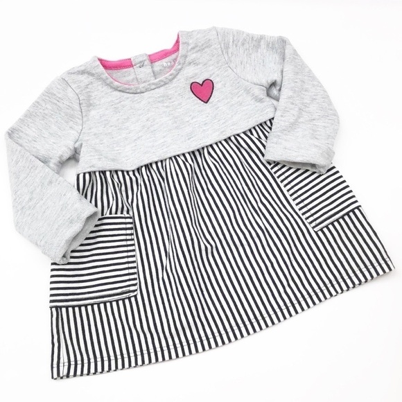 Healthtex heart striped color block dress - Picture 1 of 4